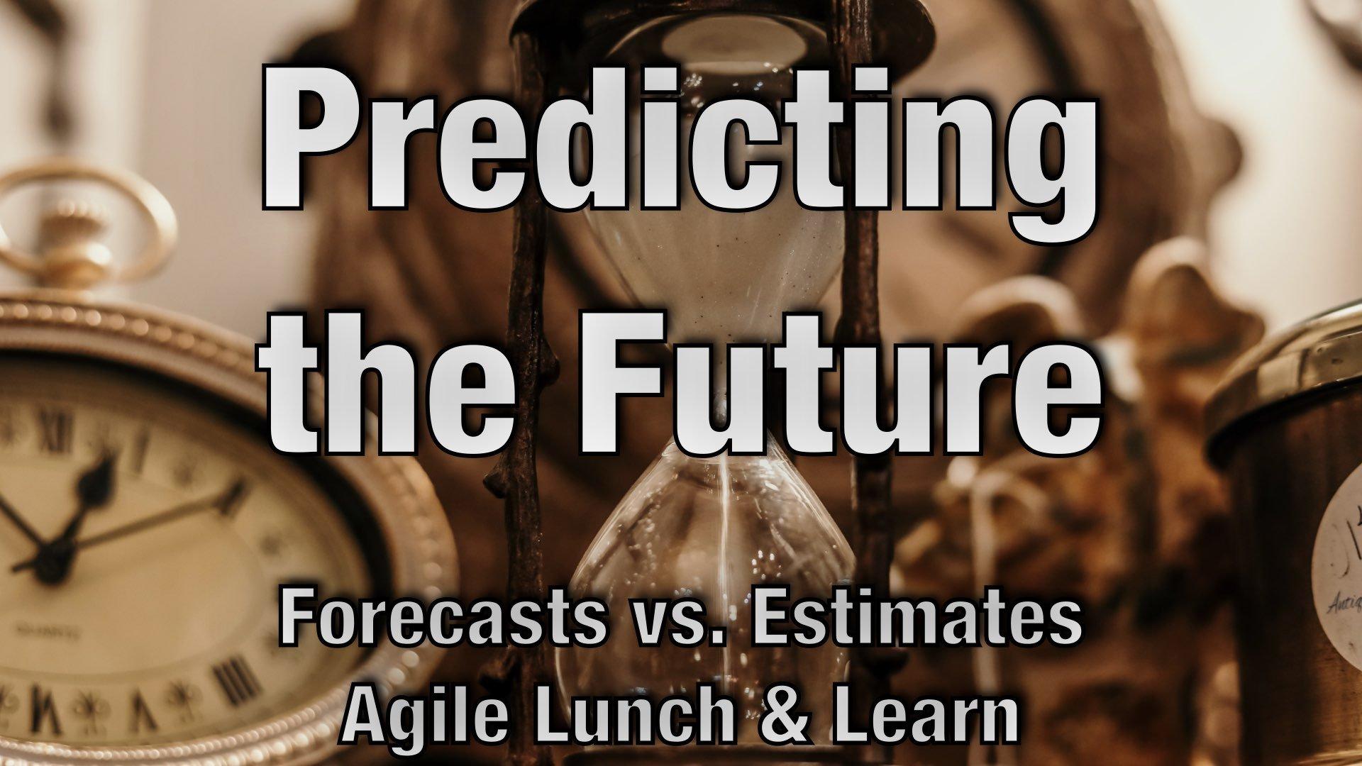 Predicting the Future - Forecasts vs. Estimates
